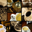 Coffee themed collage, coffee time, relax