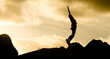 Silhoutten im Sonnenuntergang