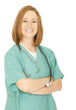 Happy Nurse Folding Hand