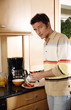 Man preparing his breakfast