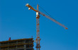 Construction site and the crane Construction site and the crane