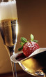champagne and strawberry
