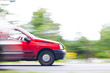 Fast red car