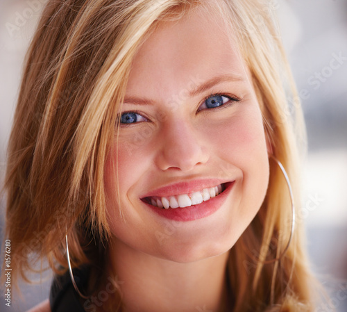 Portrait of a happy beautiful young girl Portrait of a happy beautiful young girl