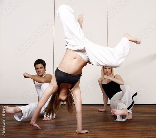 Photo: Students practicing Capoeira Students practicing Capoeira
