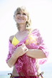 Photo: Female mature adult in bikini and shawl Female mature adult in bikini and shawl