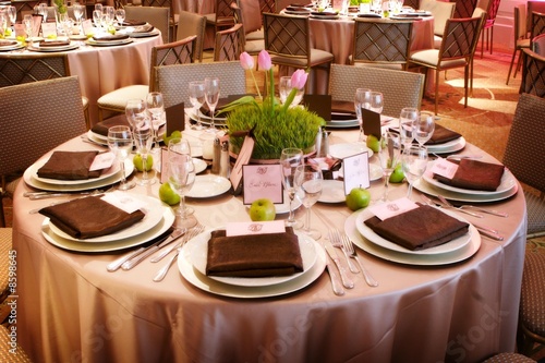 Photo: An elaborate table setting at a reception An elaborate table setting at a reception