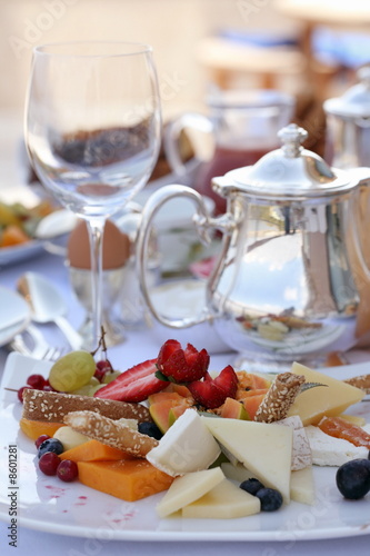 Photo: Stylized assortment of fruits and cheeses Stylized assortment of fruits and cheeses