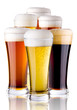 glasses with beer