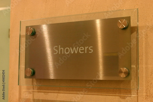 Photo: Showers sign Showers sign
