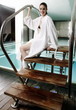 Young woman in a swimming pool at a spa