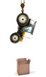 tracteur boite en carton