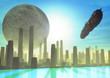 City futuristic landscape City futuristic landscape