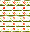 seamless flower pattern on white