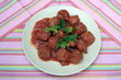 Meatballs in red sauce