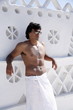 Young man wearing pareo
