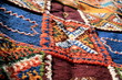Closeup of colorful patterned carpet