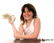 Happy with Her Money