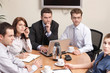 group of business people working on project