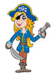 Blon pirate woman