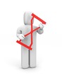 The person hold hourglass symbol The person hold hourglass symbol