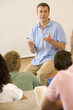College teacher giving a lecture