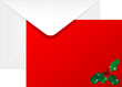Envelope with christmas card - vector illustration