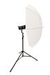 White studio umbrella isolated on the white White studio umbrella isolated on the white