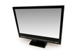 Black LCD monitor isolated on the white Black LCD monitor isolated on the white