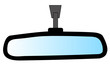 rear view mirror from an automobile - illustration