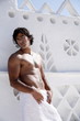 Young man wearing pareo