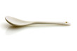Single spoon with a shadow, isolated