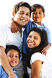 Photo: Family Enjoying Vacation Outdoor Portrait Family Enjoying Vacation Outdoor Portrait