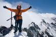 Photo: Girl on the top of peak Girl on the top of peak