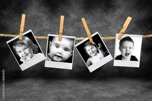 Photo: Polaroid Photos of a Toddlers Many Expressions Polaroid Photos of a Toddlers Many Expressions