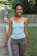 A beautiful attractive African girl  outdoors in sunshine