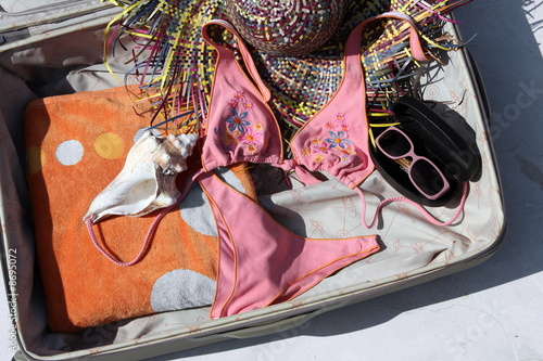 Photo: Suitcase with beach gear Suitcase with beach gear