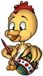 Little Chicken 1 - colored Easter Egg illustration