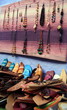 Moroccan slippers and necklaces for sale