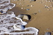 Water lapping on the sea shore