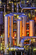 Chemical installation at night