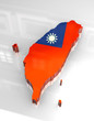 3d map flag of Taiwan 3d map flag of Taiwan