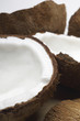 Halved coconuts