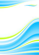 Blue and green wave