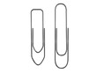 Paper clip isolated on white background