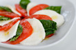 Italian Salad with Basil, Tomatoes, and Mozzarella Cheese