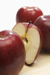 Studio shot of red apples