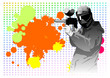 paintball on background