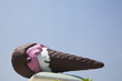Closeup of giant ice cream cone