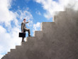 Business Man Climbing to Success